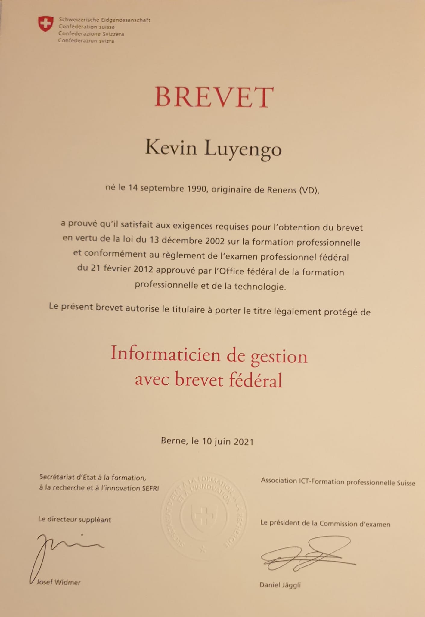 certificat