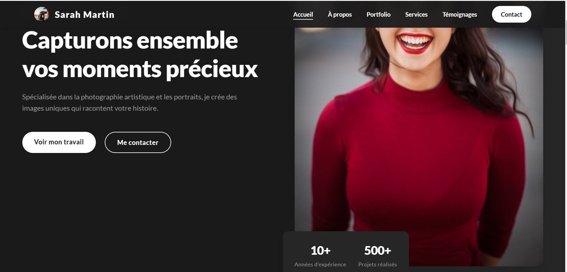 Portfolio photographe démo